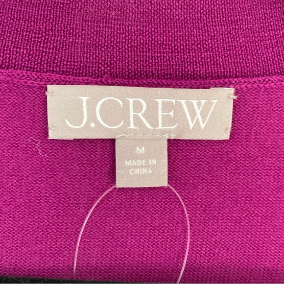J. Crew Merino Wool V-Neck Sweater in Magenta Grape - Picture 2 of 9